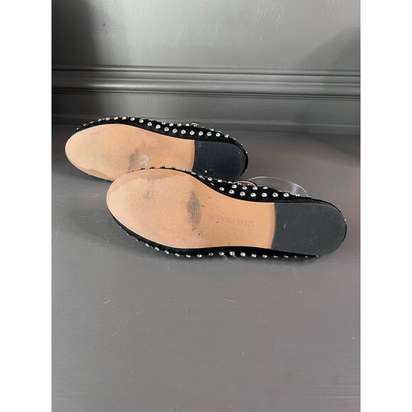 Steve Madden Ballet Flats Rhinestone Embellished Sz 8.5 Edgy **READ - Flaw** - Picture 3 of 6